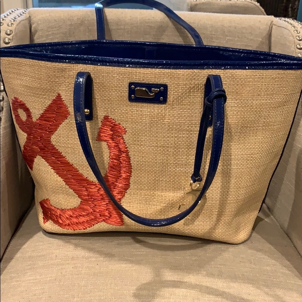 Vineyard Vines straw tote